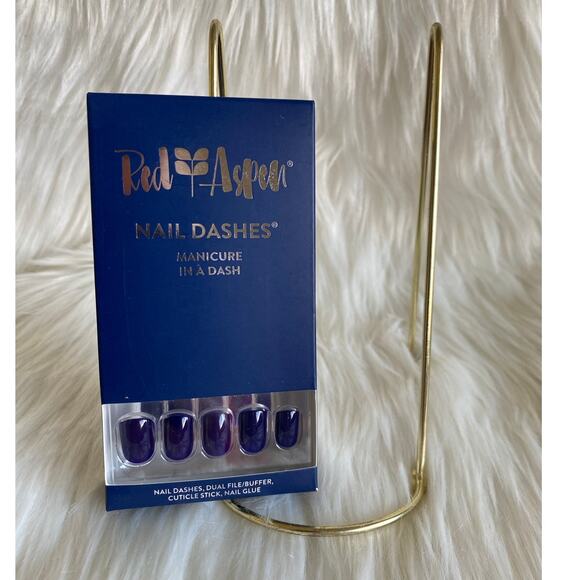 Red Aspen Nail Dashes- Frans-tastic Blue (Short, Square, Shiny Blue Nails) - Picture 1 of 3